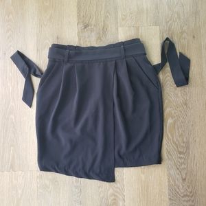 Navy Asymmetrical Skirt